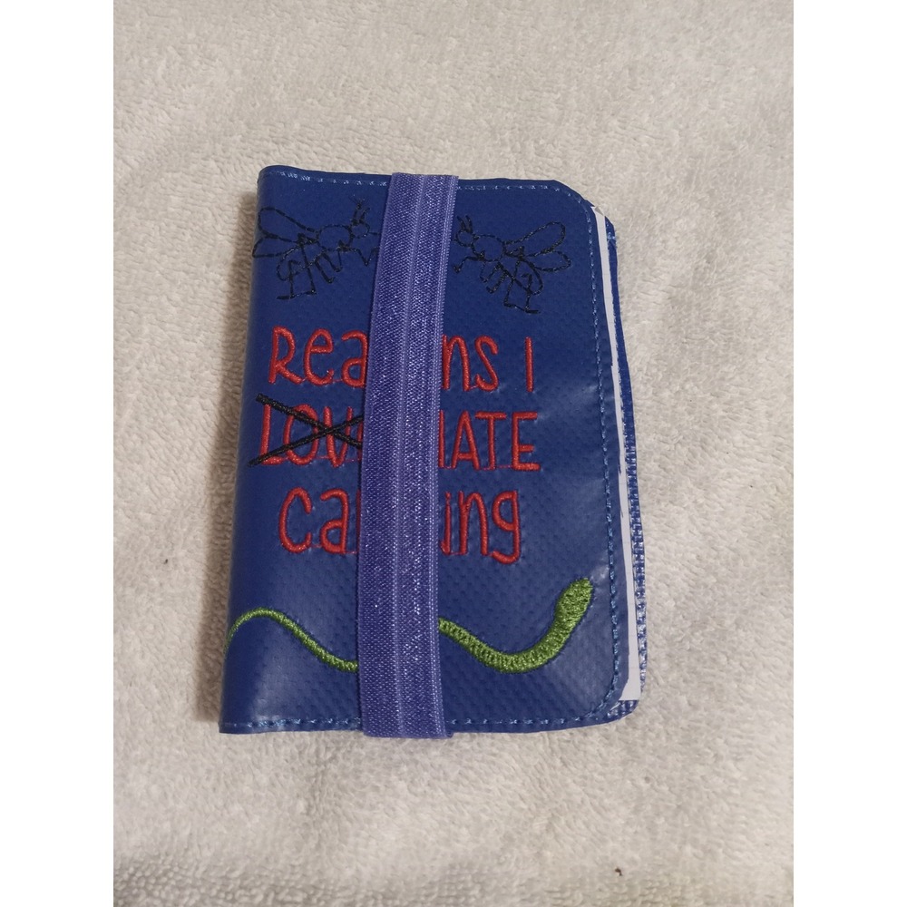 Blue Accordion Wallet Camping Snake Bee Reasons I Hate‎ Camping Zippered Pouch